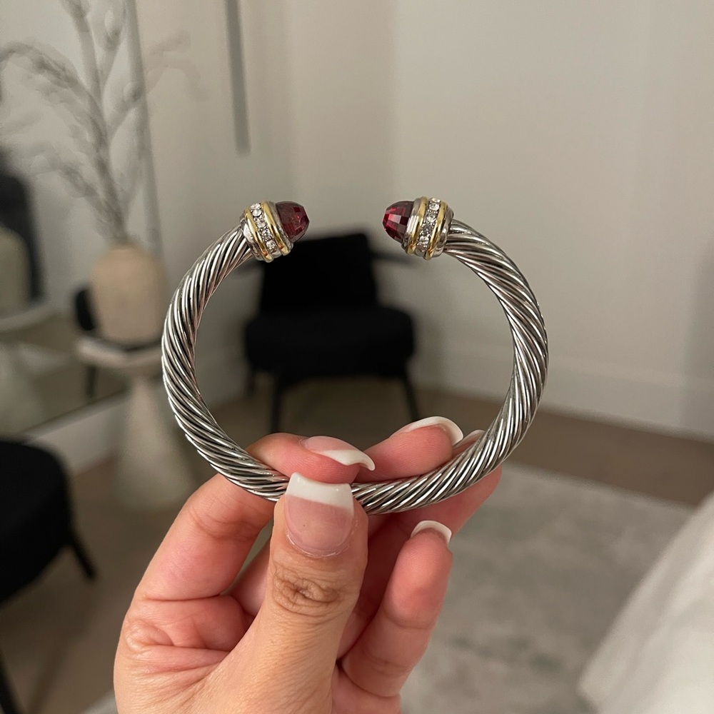 Red Cable Bracelet - Picture 2 of 3